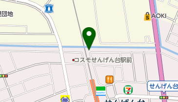 せんげん台駅東口新方川自転車駐車場の地図画像