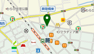 蕨サイクルポートの地図画像