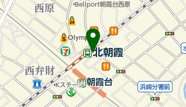 北朝霞駅東口地下自転車駐車場の地図画像