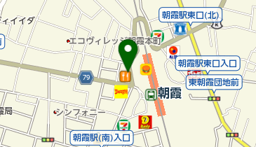 朝霞駅南口地下自転車駐車場の地図画像