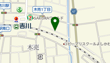 吉川駅北口第二自転車駐車場の地図画像