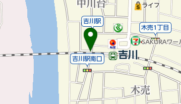 吉川駅西口自転車駐車場の地図画像