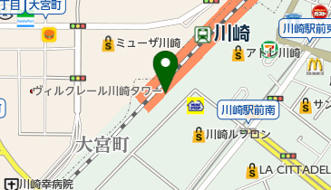 川崎駅東口高架下自転車等駐車場の地図画像