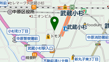東急武蔵小杉駅自転車第3駐車場の地図画像