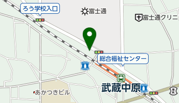 武蔵中原駅自転車等第2駐車場の地図画像