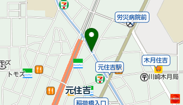元住吉渋川自転車第2駐車場の地図画像