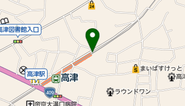 高津駅高架下自転車等駐車場の地図画像