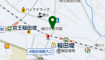 JR稲田堤駅自転車等第2駐車場の地図画像