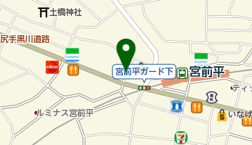 宮前平駅自転車等第1駐車場の地図画像