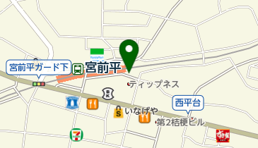 宮前平駅自転車等第3駐車場の地図画像