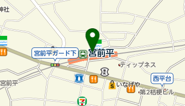 宮前平駅自転車等第4駐車場の地図画像