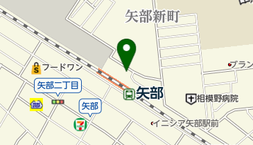 矢部駅北口自転車駐車場の地図画像