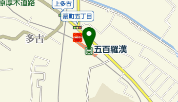 五百羅漢駅自転車駐車場の地図画像