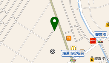 市役所バス乗換え用自転車置場の地図画像