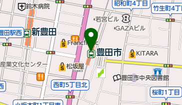 名鉄協商豊田市駐輪場の地図画像