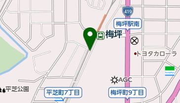 梅坪駅南第3駐輪場の地図画像