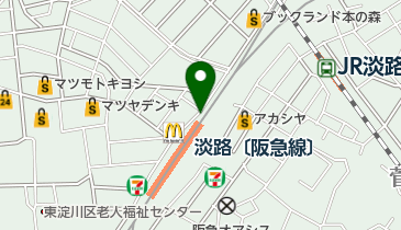 淡路駅自転車駐車場の地図画像