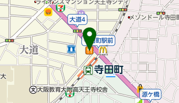 寺田町駅自転車駐車場の地図画像