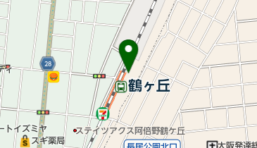 鶴ヶ丘駅自転車駐車場の地図画像