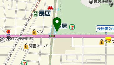 地下鉄長居駅自転車駐車場の地図画像