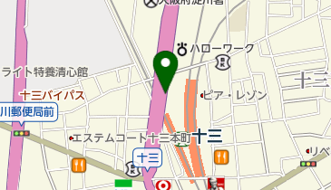 十三駅自転車駐車場」(大阪市淀川区-自転車駐輪場-〒532-0024)の