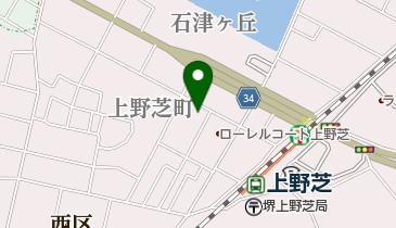 上野芝駅前西第1自転車等駐車場の地図画像