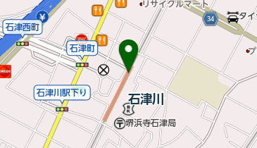 石津川駅前第1自転車等駐車場の地図画像