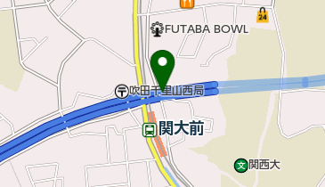 阪急関大前駅東自転車駐車場の地図画像