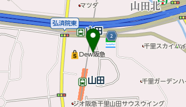 阪急山田駅前東自転車駐車場の地図画像