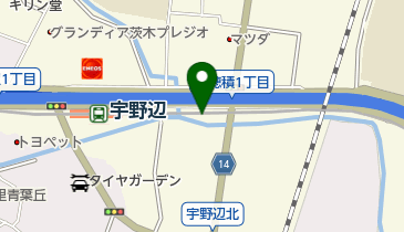 茨木市 モノレール宇野辺駅前自転車駐車場の地図画像