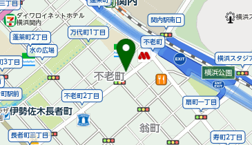 関内駅南口時間貸バイク駐車場の地図画像