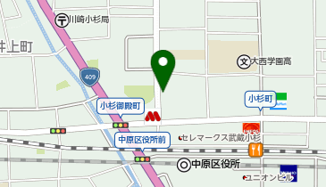 パークシティ武蔵小杉ザ ガーデンWESTバイクの地図画像