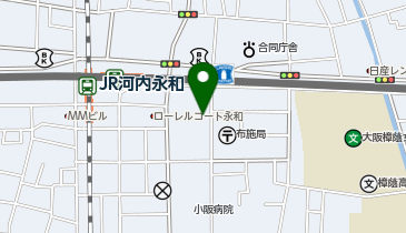 河内永和駅前バイク駐車場の地図画像