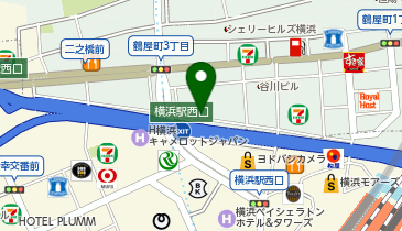 横浜駅西口バイク駐車場の地図画像