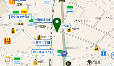 宮下公園南バイク駐車場の地図画像
