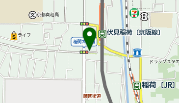 伏見稲荷駅前バイク駐輪場の地図画像