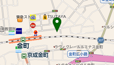 金町駅北口(東側)自転車駐車場の地図画像