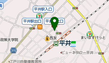 平井駅北口駐輪場の地図画像