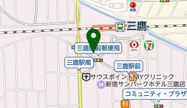 三鷹駅南口西駐輪場の地図画像