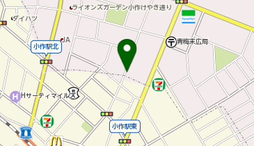 小作駅東口第3自転車等駐車場の地図画像