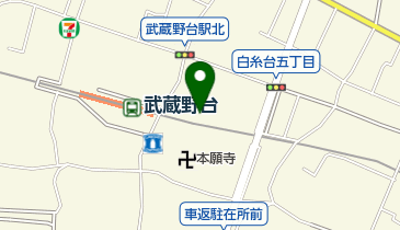 武蔵野台駅北東臨時自転車駐車場の地図画像