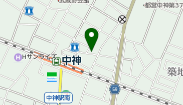 中神駅北口第一自転車等駐車場の地図画像