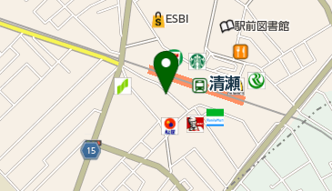 清瀬駅南口駐輪場の地図画像