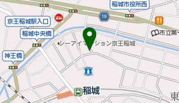 稲城駅北口小型バイク専用有料駐車場の地図画像