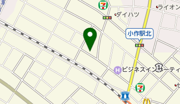 小作駅東口第1自転車駐車場の地図画像