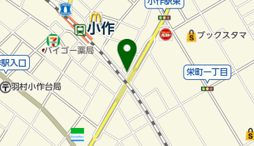 小作駅東口第2自転車駐車場の地図画像