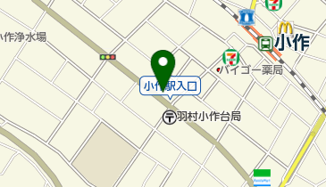 小作駅西口第1自転車駐車場の地図画像
