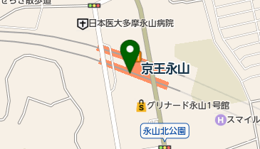 小田急永山駅駐輪場の地図画像