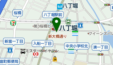 八丁堀第二駐輪場の地図画像