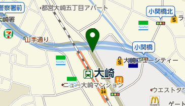 大崎駅東口駐輪場の地図画像